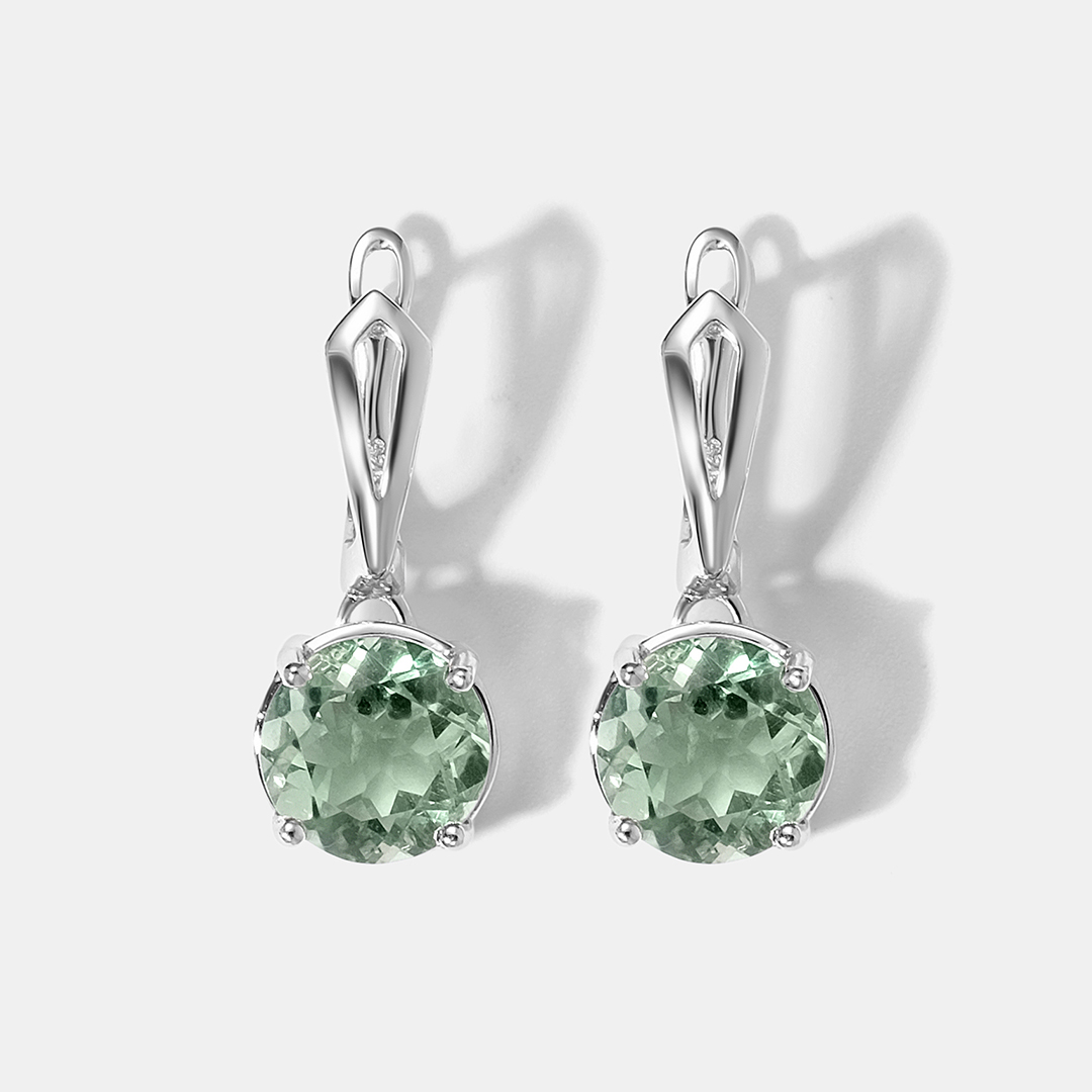 Серебряные серьги с флюоритами