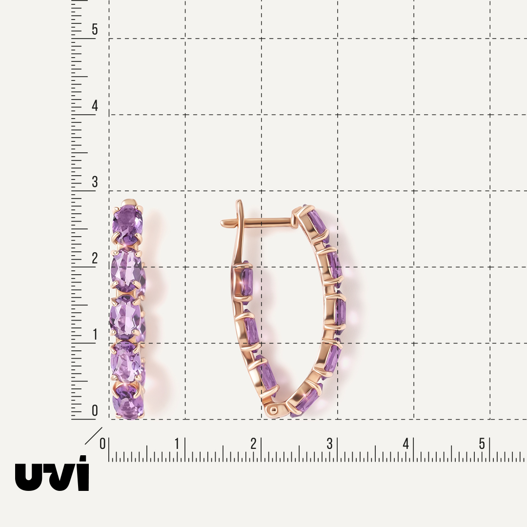 Серебряные серьги с аметистами