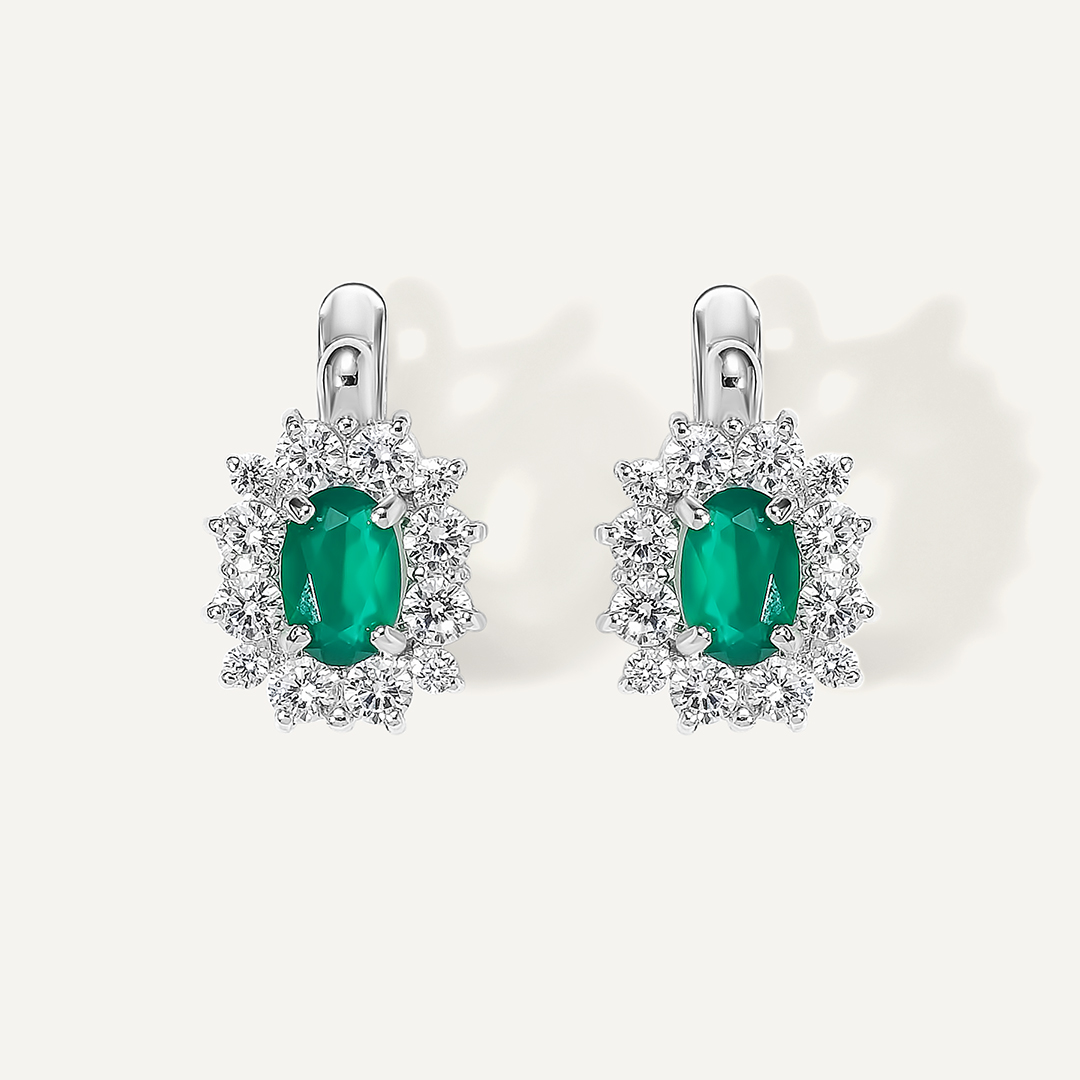 Серебряные серьги с агатами