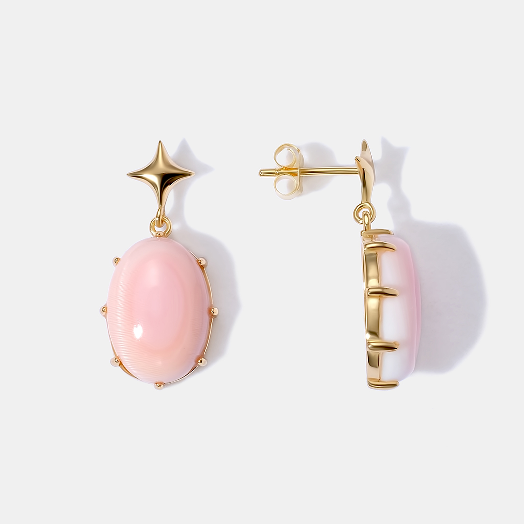 Серебряные серьги с кораллами