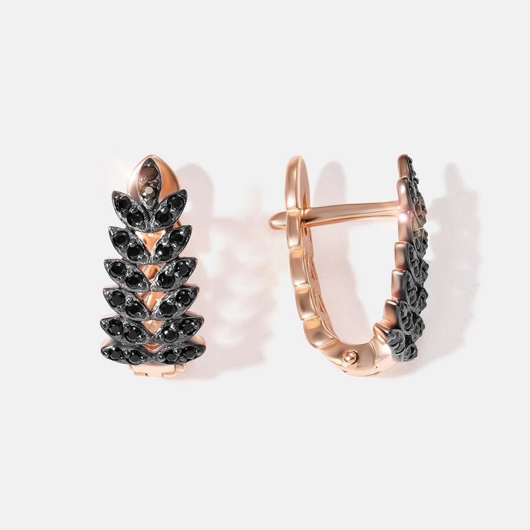 Серебряные серьги со шпинелью