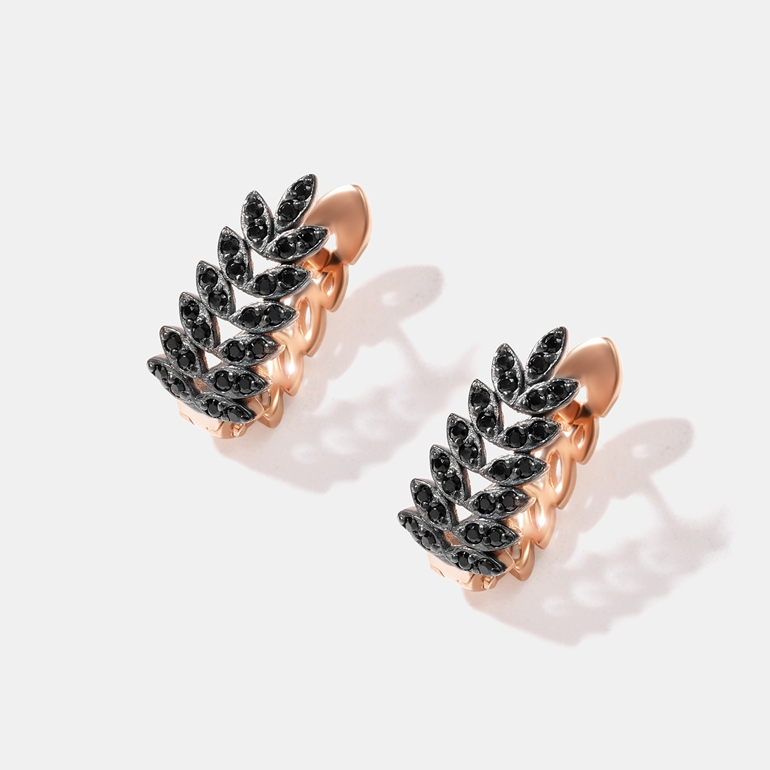 Серебряные серьги со шпинелью