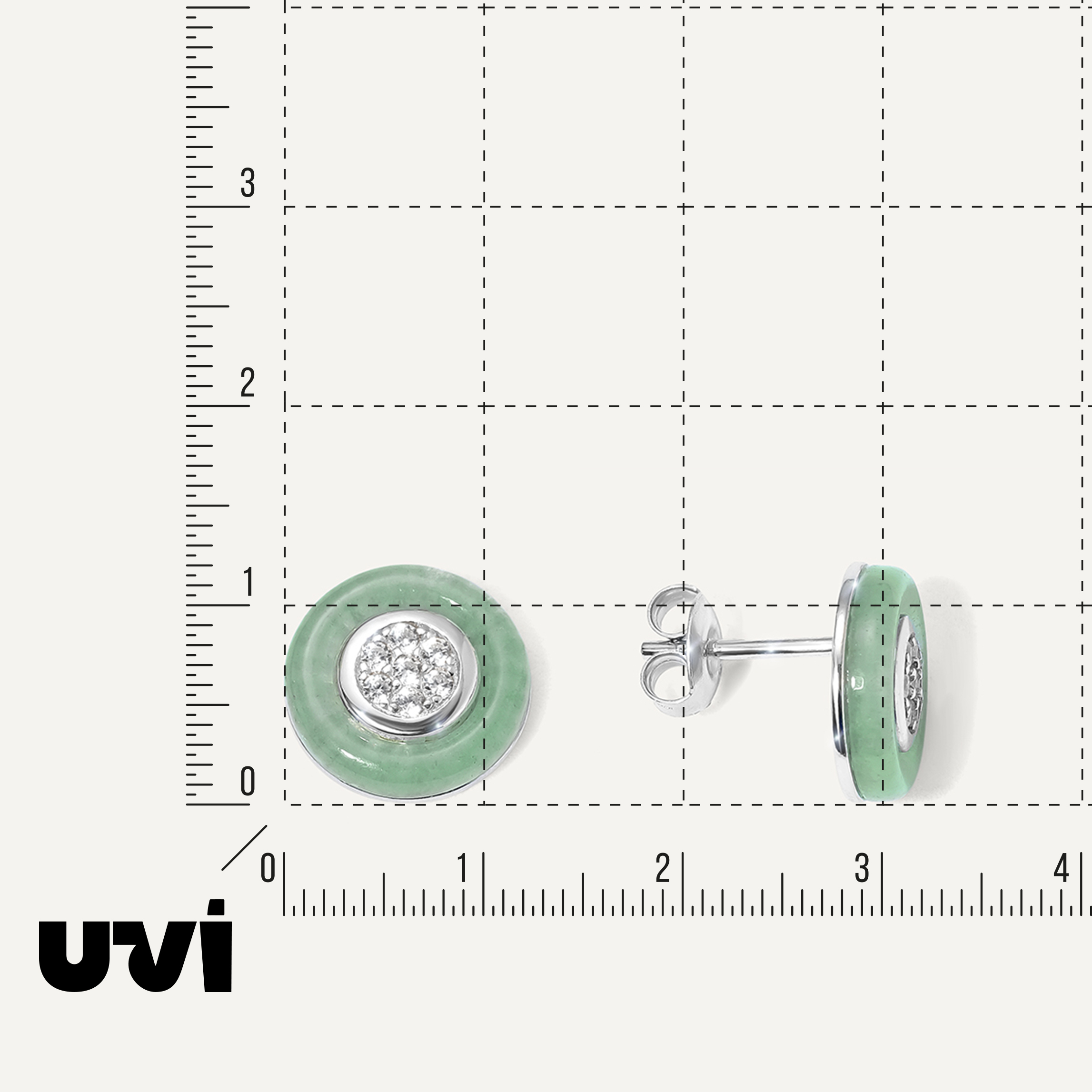 Серебряные серьги-пусеты с авантюринами