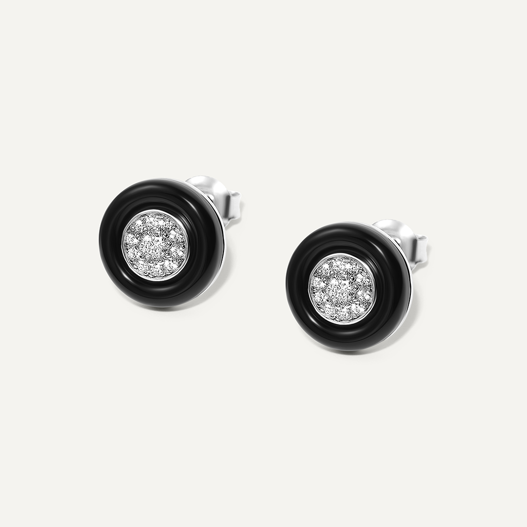 Серебряные серьги-пусеты с агатами