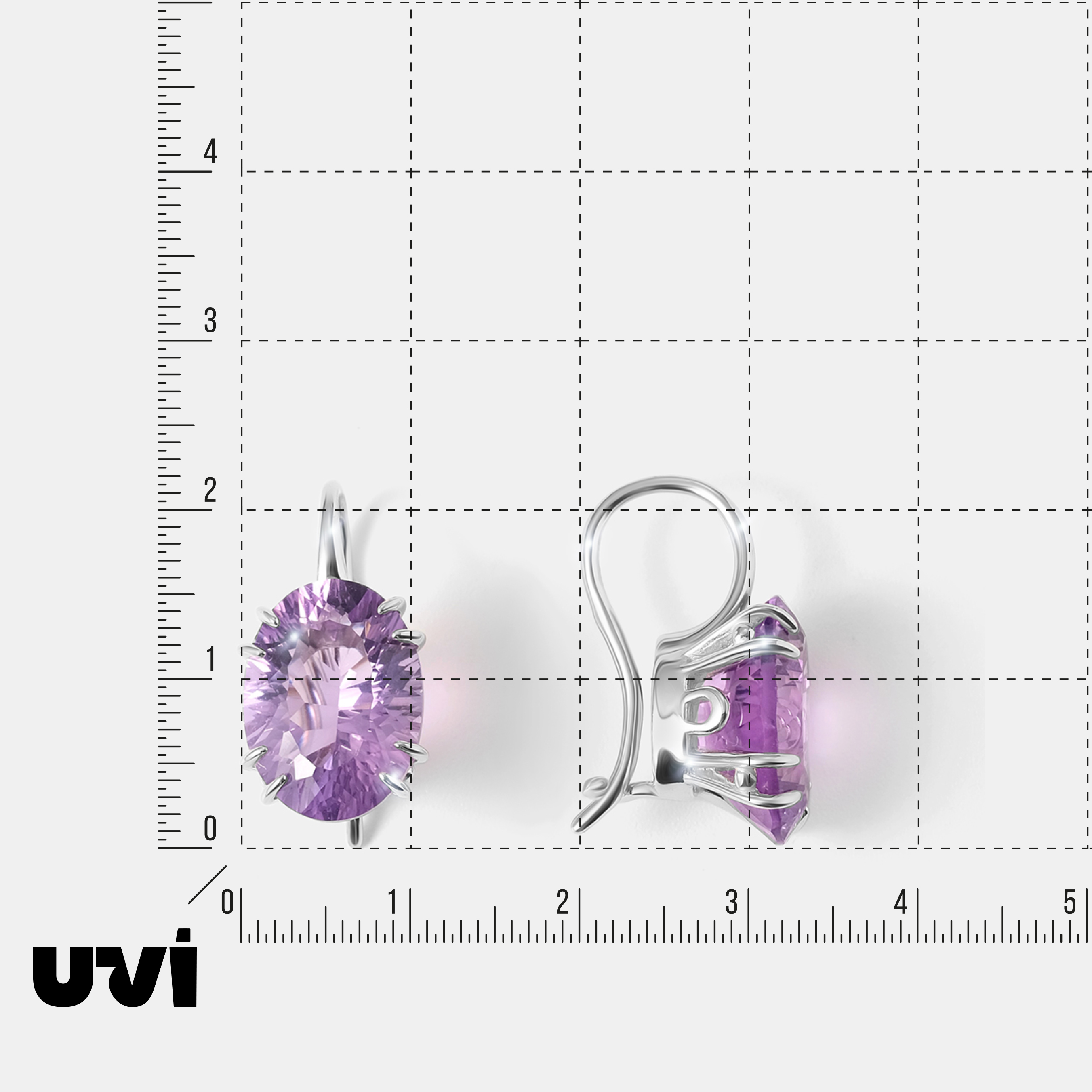 Серебряные серьги с аметистами