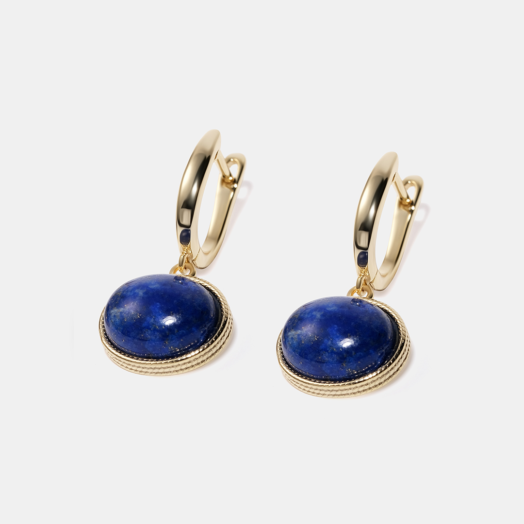 Серебряные серьги с лазуритами