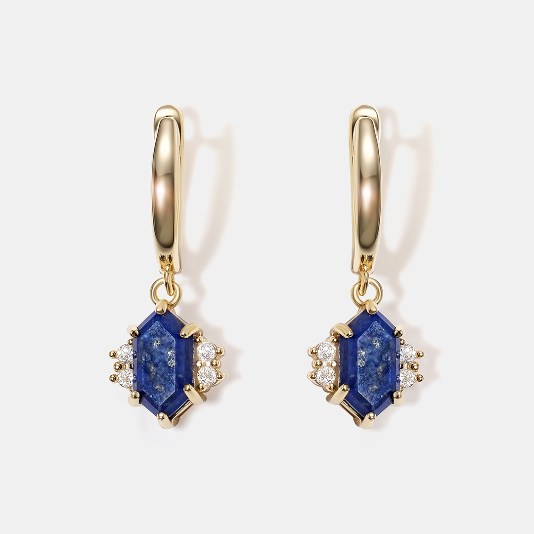 Серебряные серьги с лазуритами