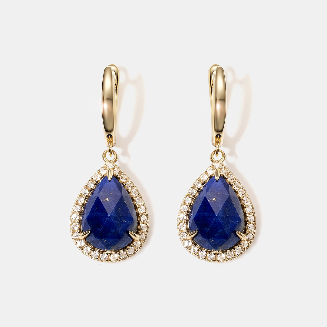 Серебряные серьги с лазуритами