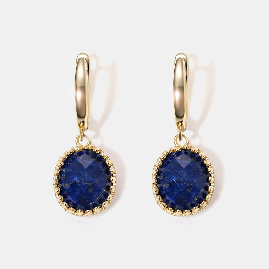 Серебряные серьги с лазуритами