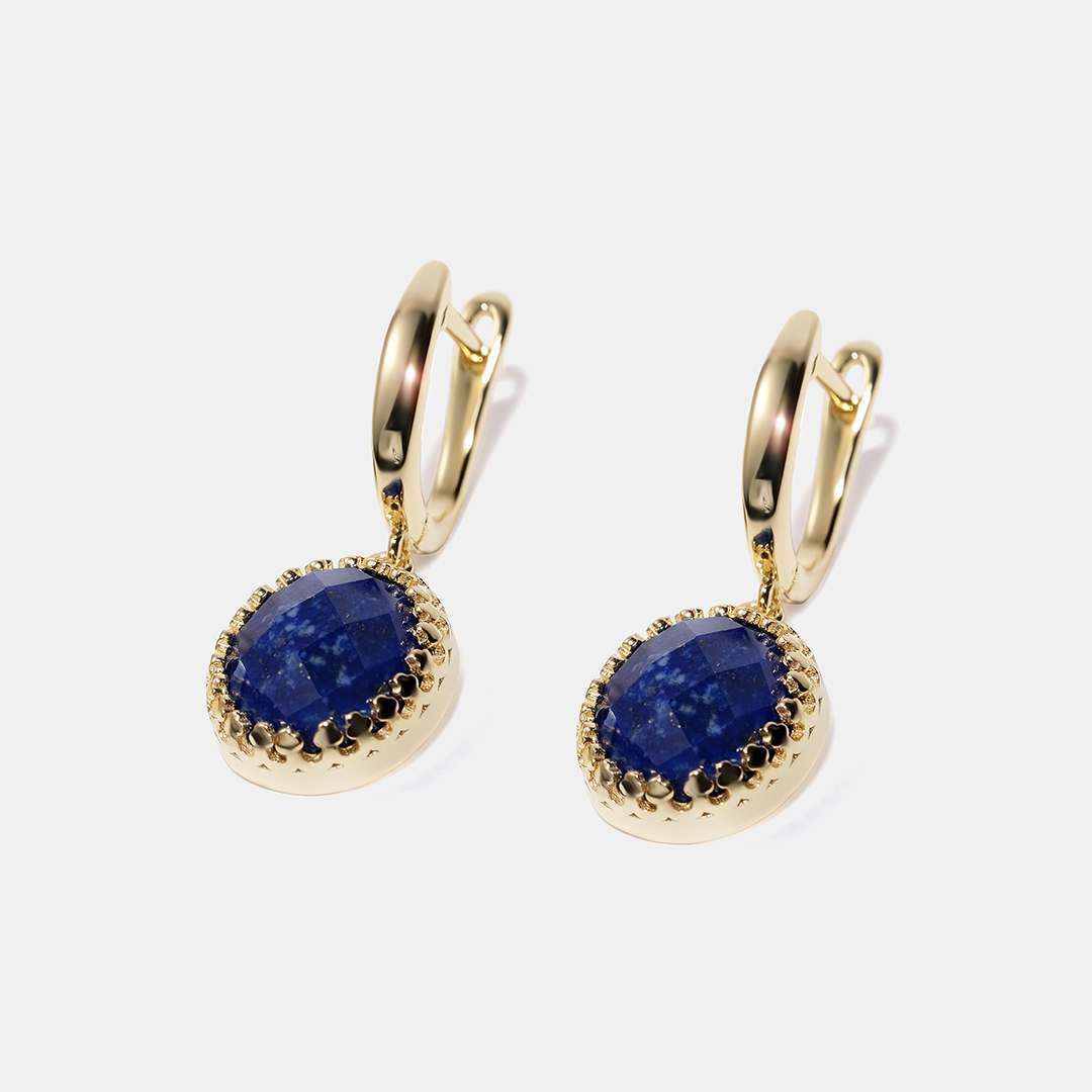 Серебряные серьги с лазуритами