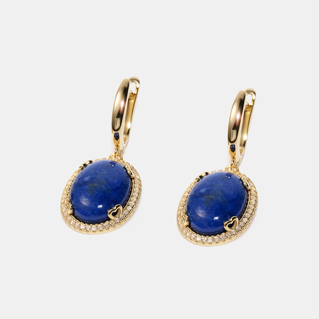 Серебряные серьги с лазуритами