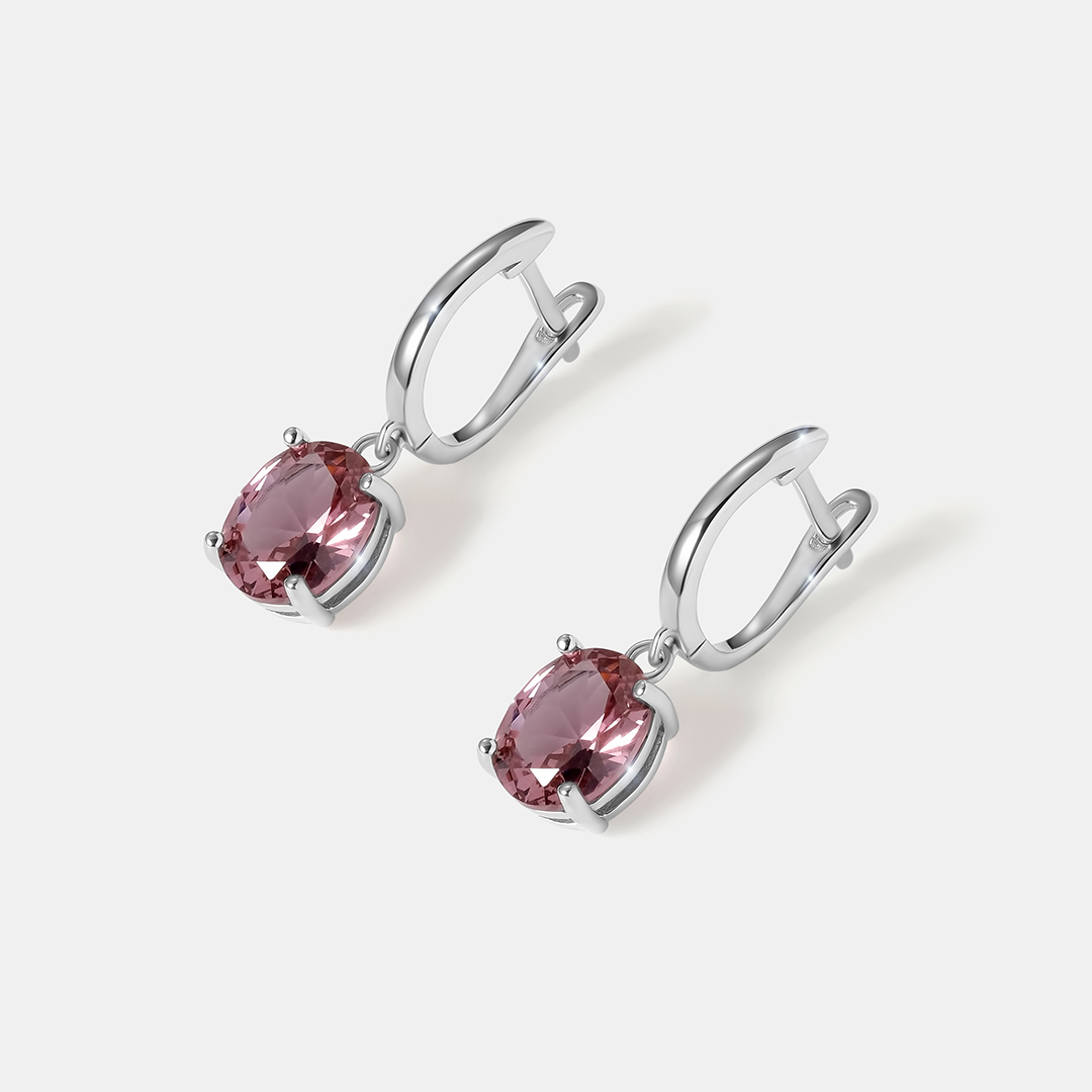 Серебряные серьги с султанитами