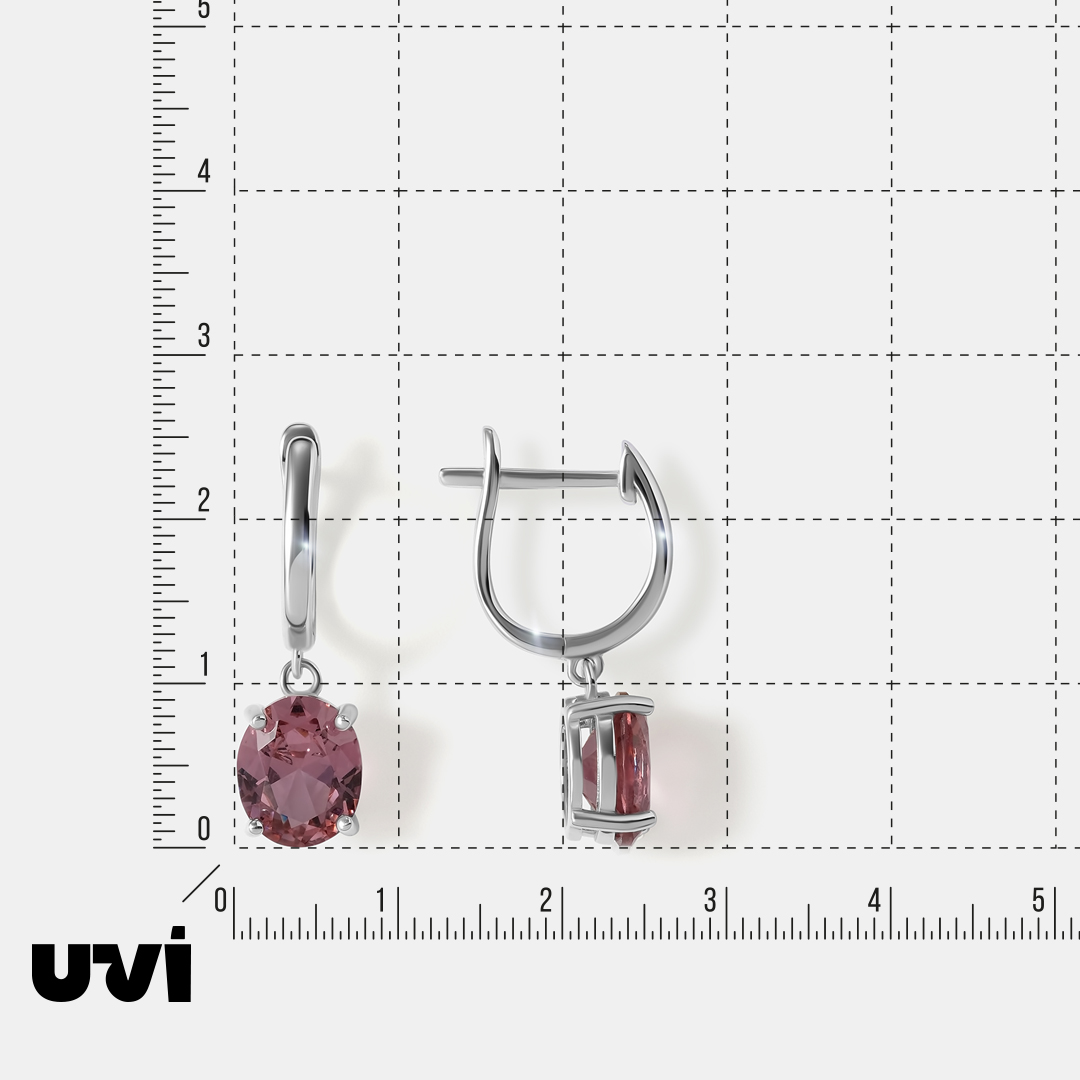 Серебряные серьги с султанитами