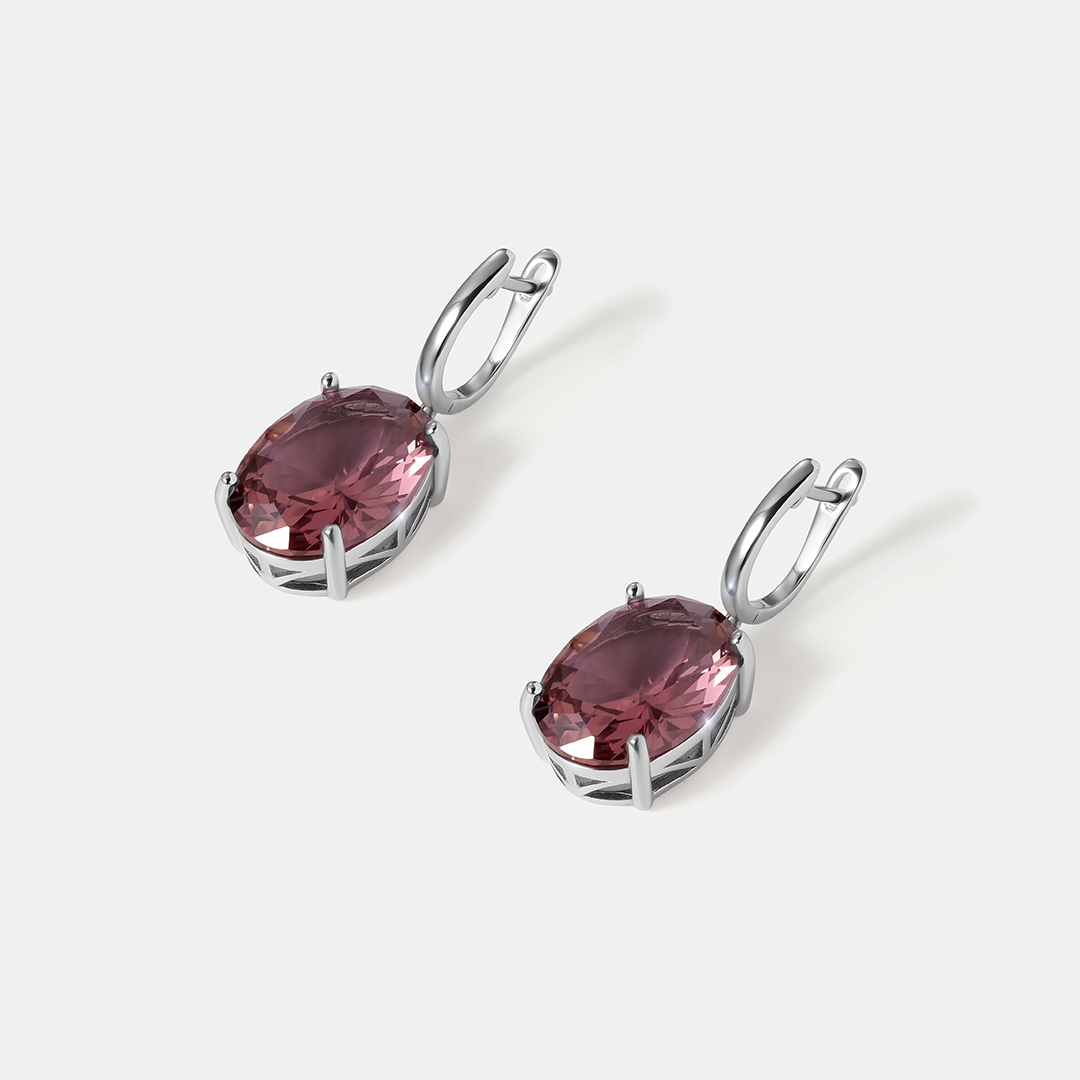 Серебряные серьги с султанитами