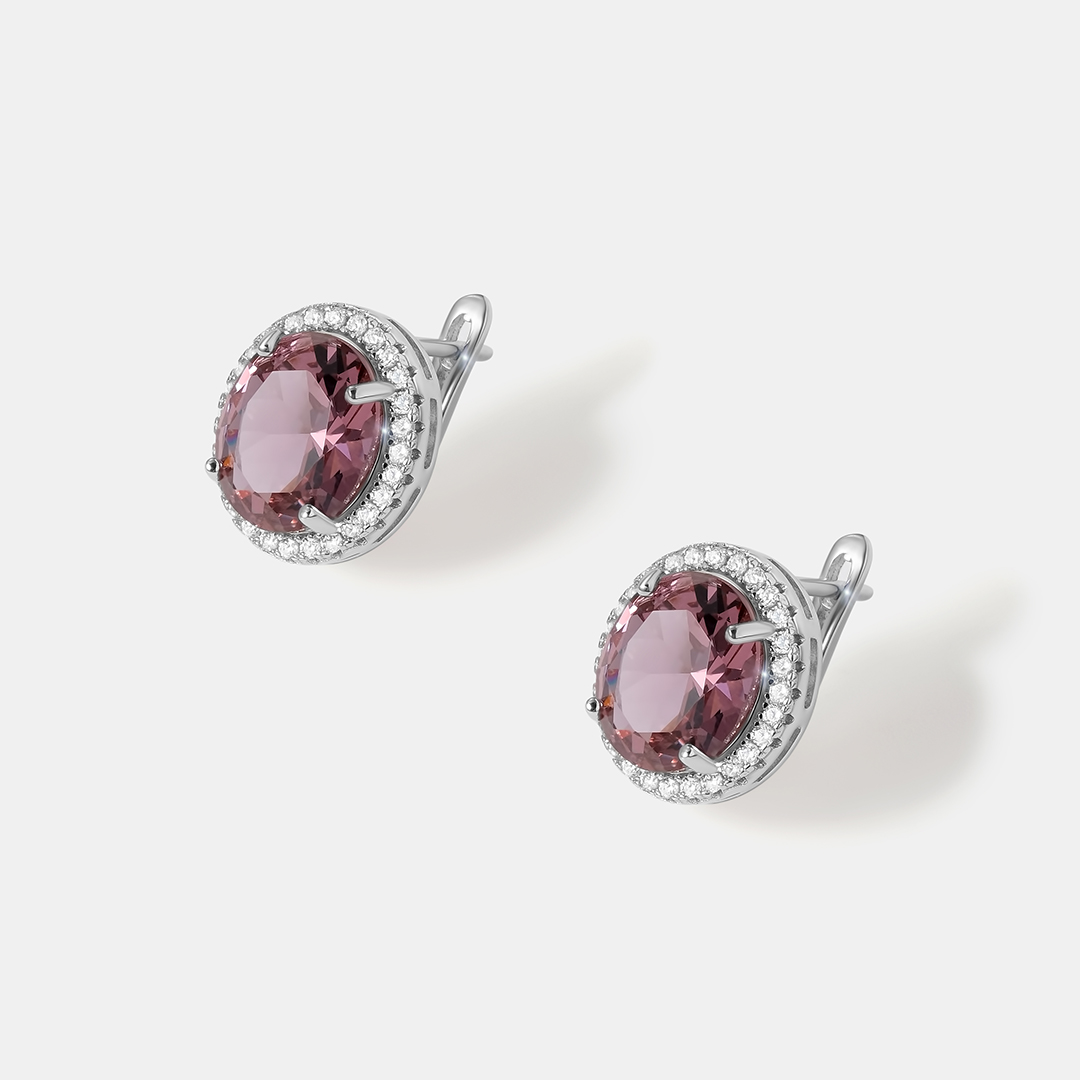 Серебряные серьги с султанитами