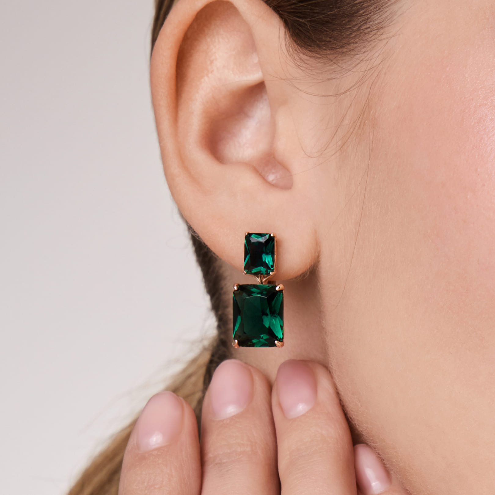 Серебряные серьги с празиолитами