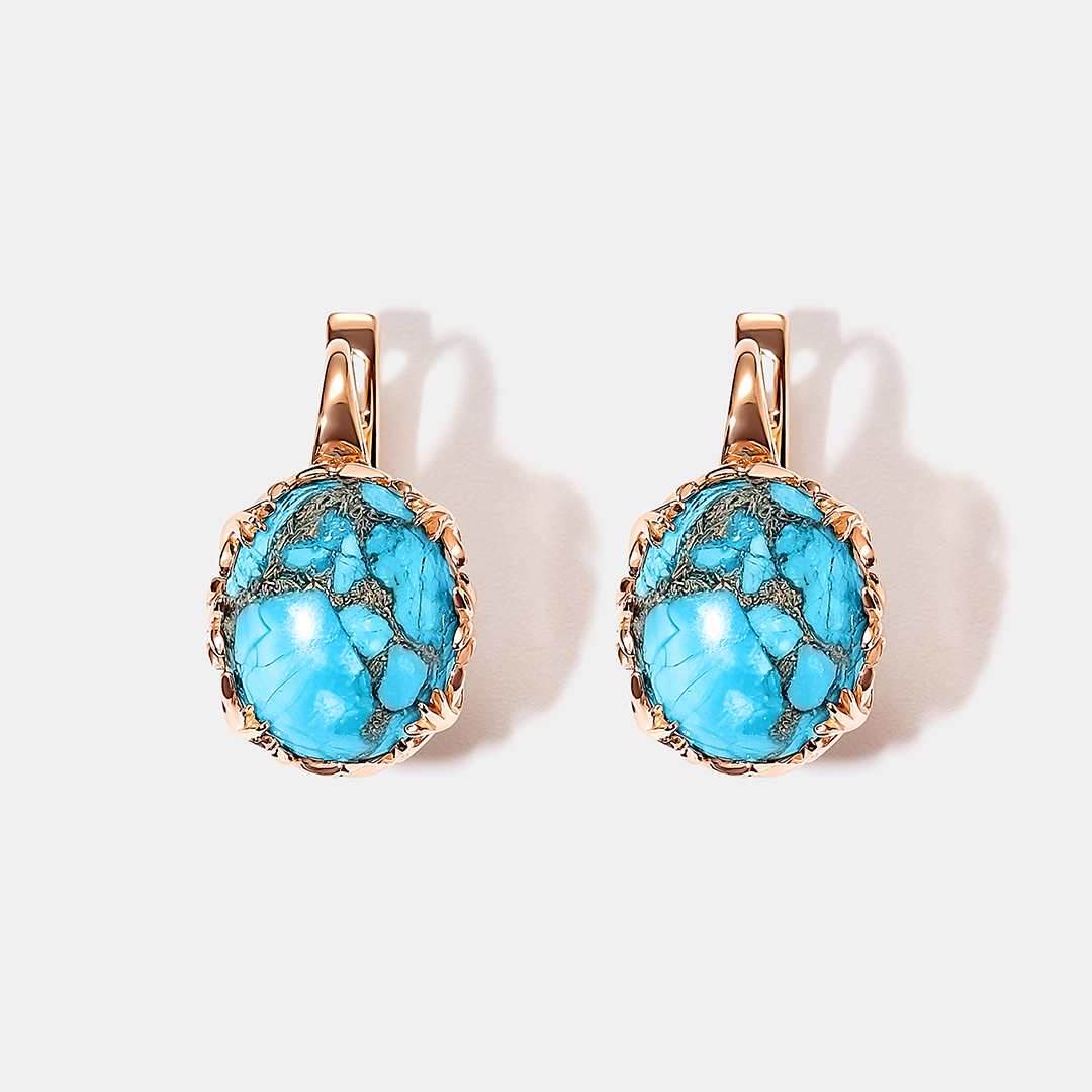 Серебряные серьги с бирюзой