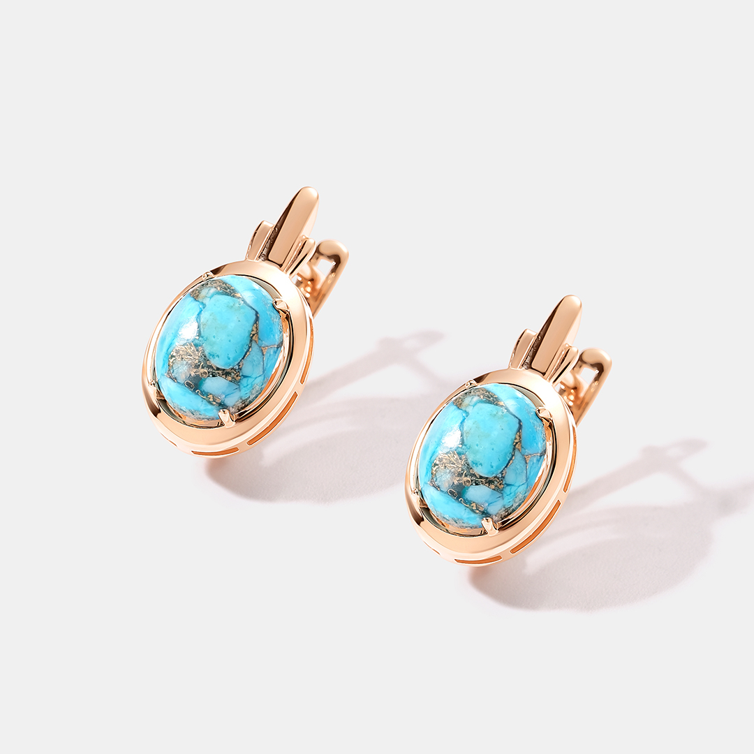 Серебряные серьги с бирюзой