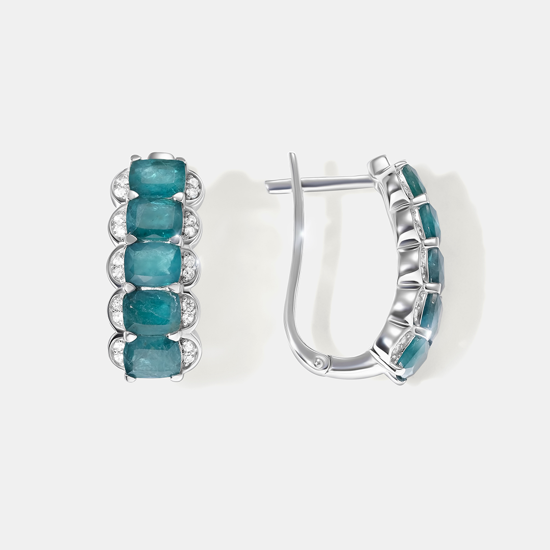 Серебряные серьги с грандидьеритами