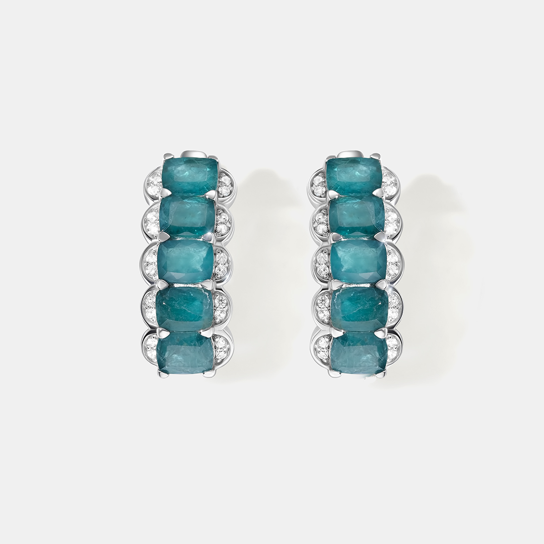 Серебряные серьги с грандидьеритами