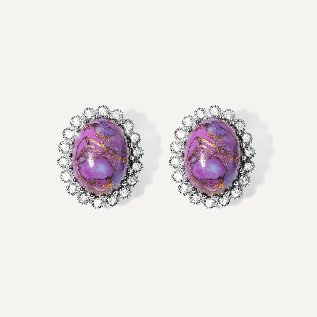 Серебряные серьги с бирюзой Мохаве