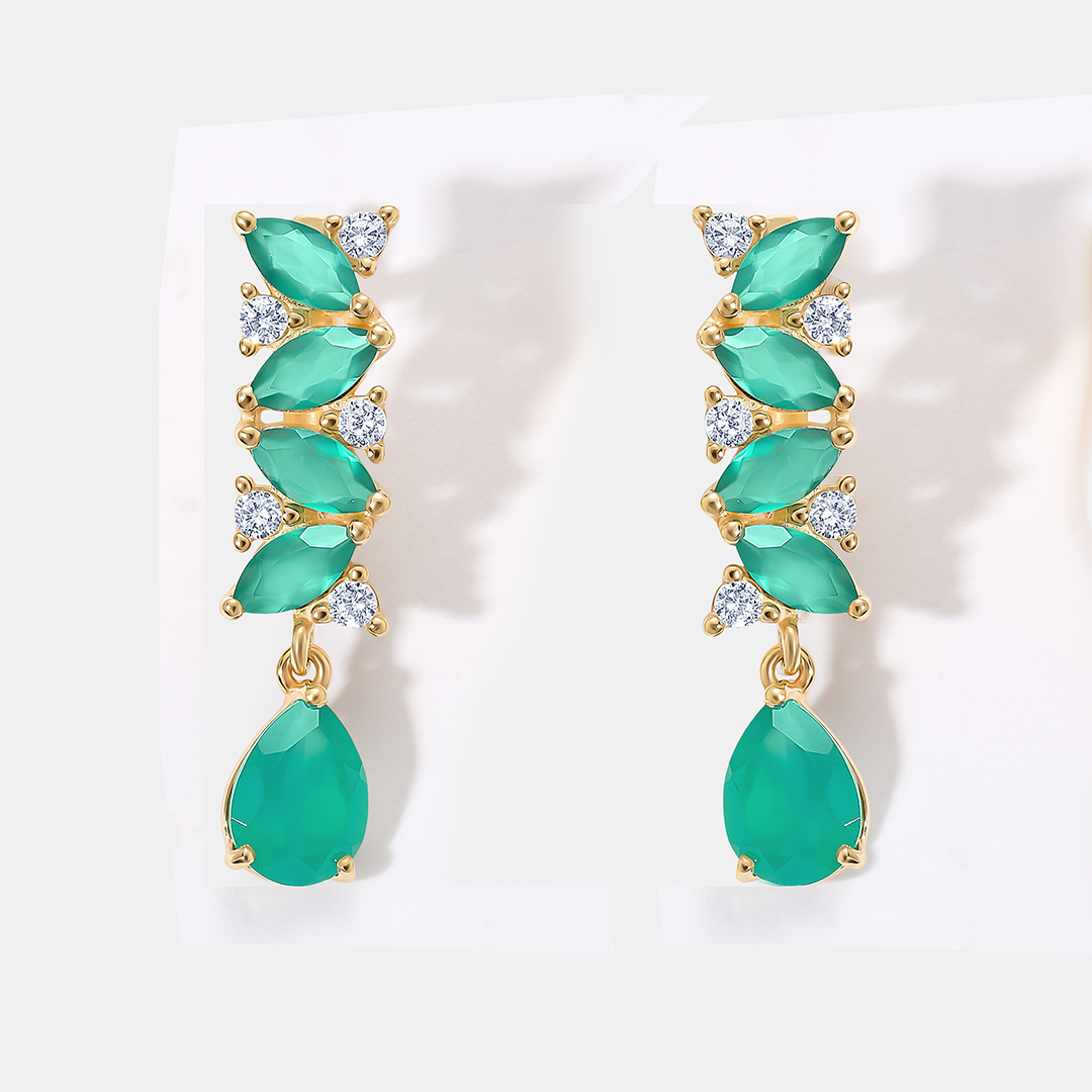 Серебряные серьги с агатами