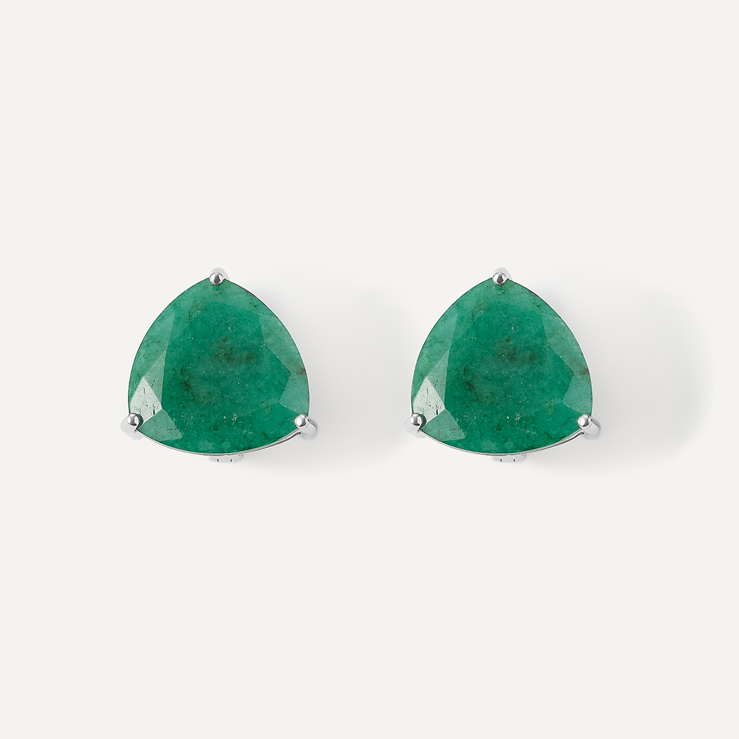 Серебряные серьги с бериллами