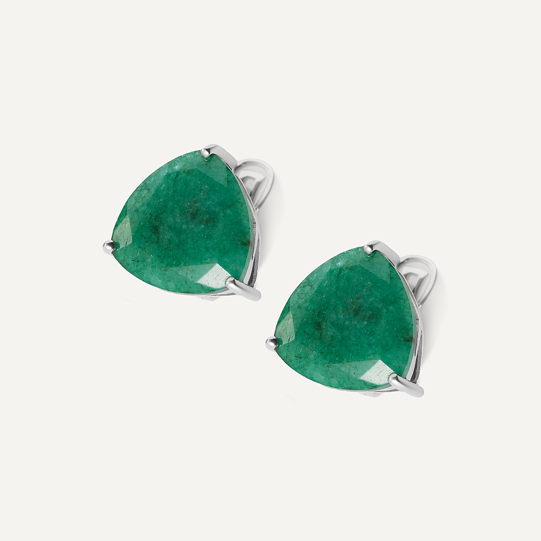Серебряные серьги с бериллами