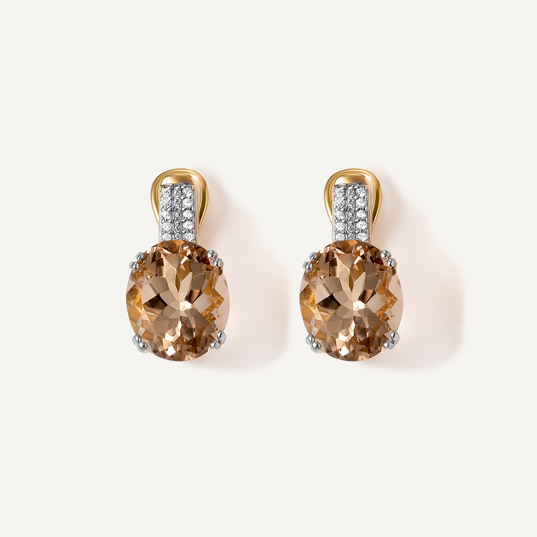 Серебряные серьги с кварцем