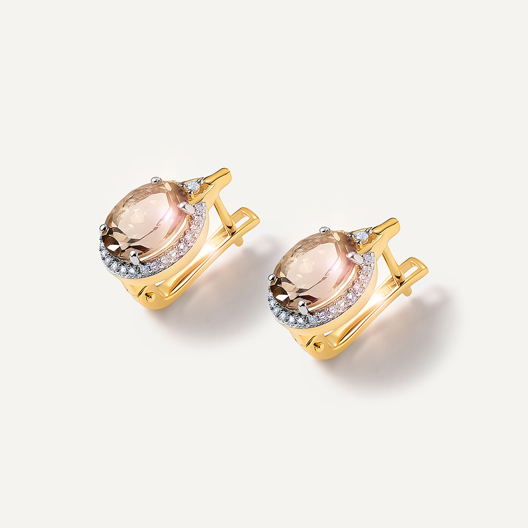 Серебряные серьги с кварцем