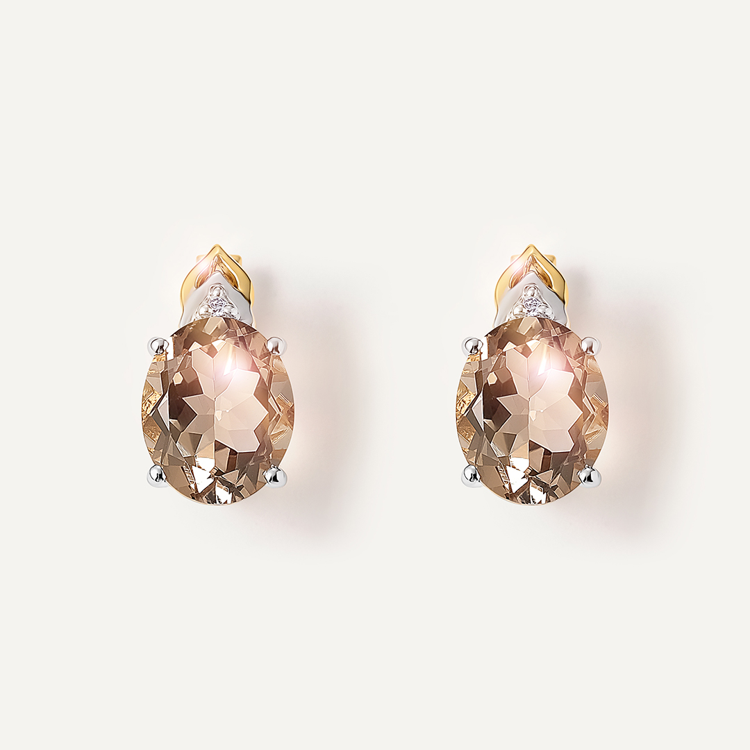 Серебряные серьги с кварцем