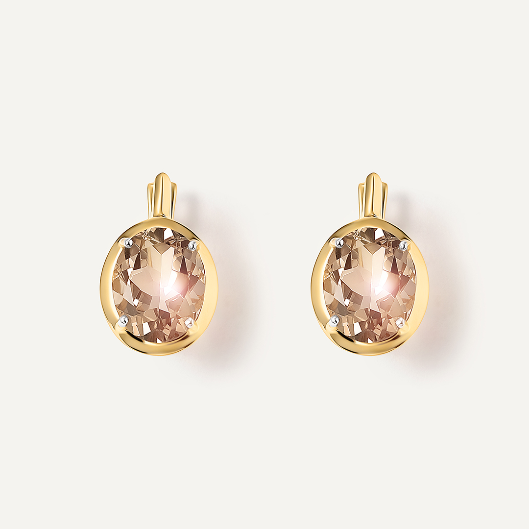 Серебряные серьги с кварцем