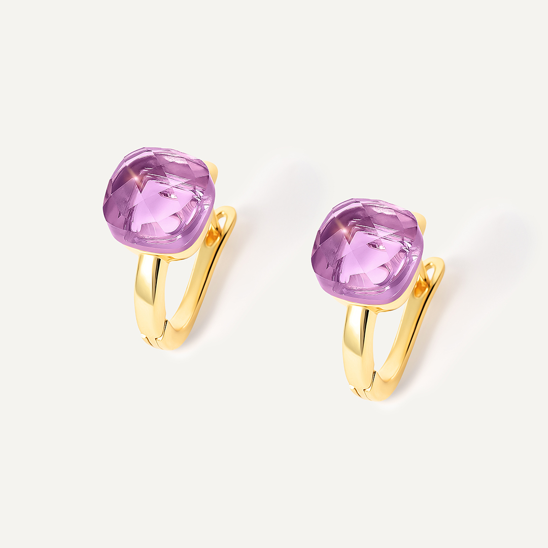 Серебряные серьги с аметистами