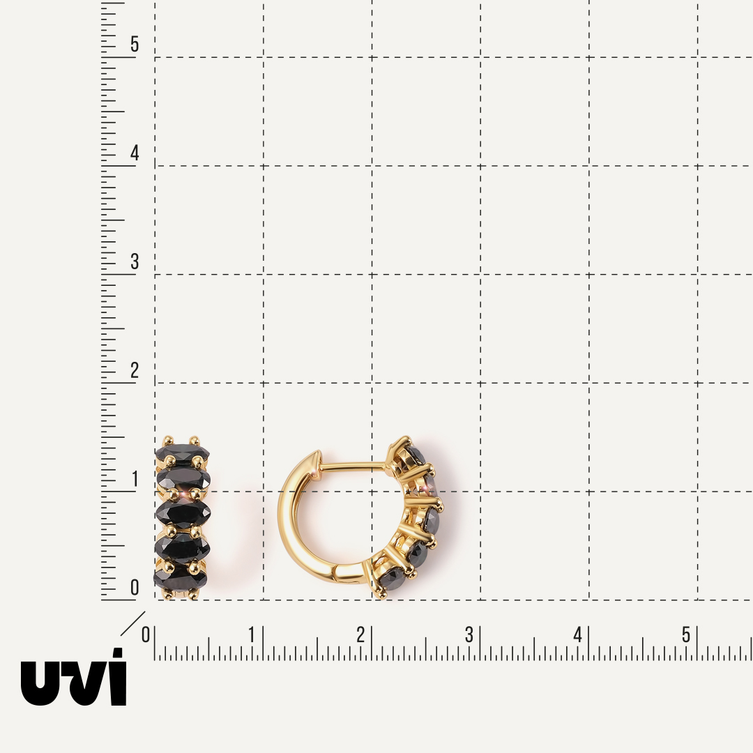 Серебряные серьги-конго с муассанитами