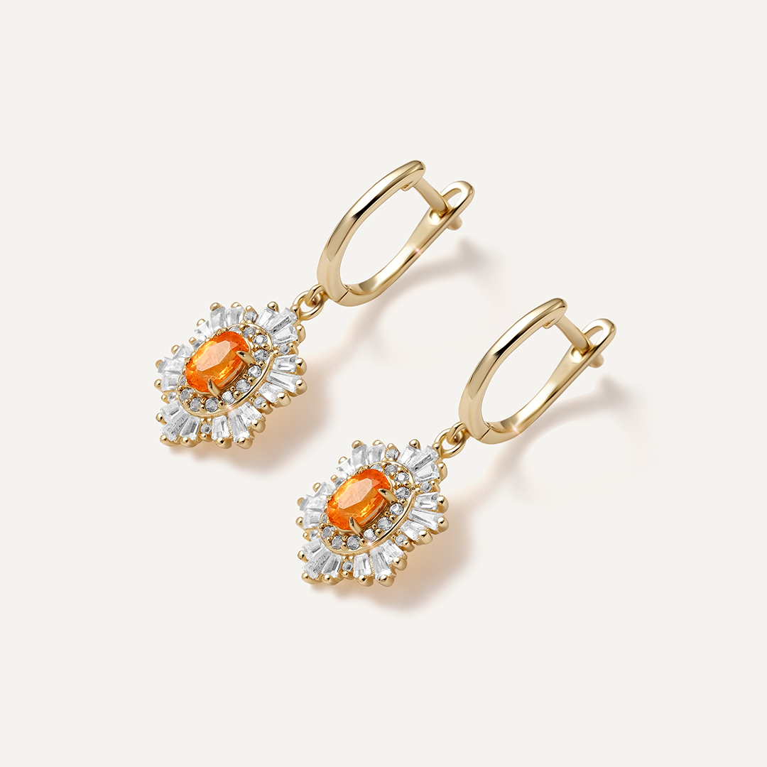 Серебряные серьги с вульфенитами