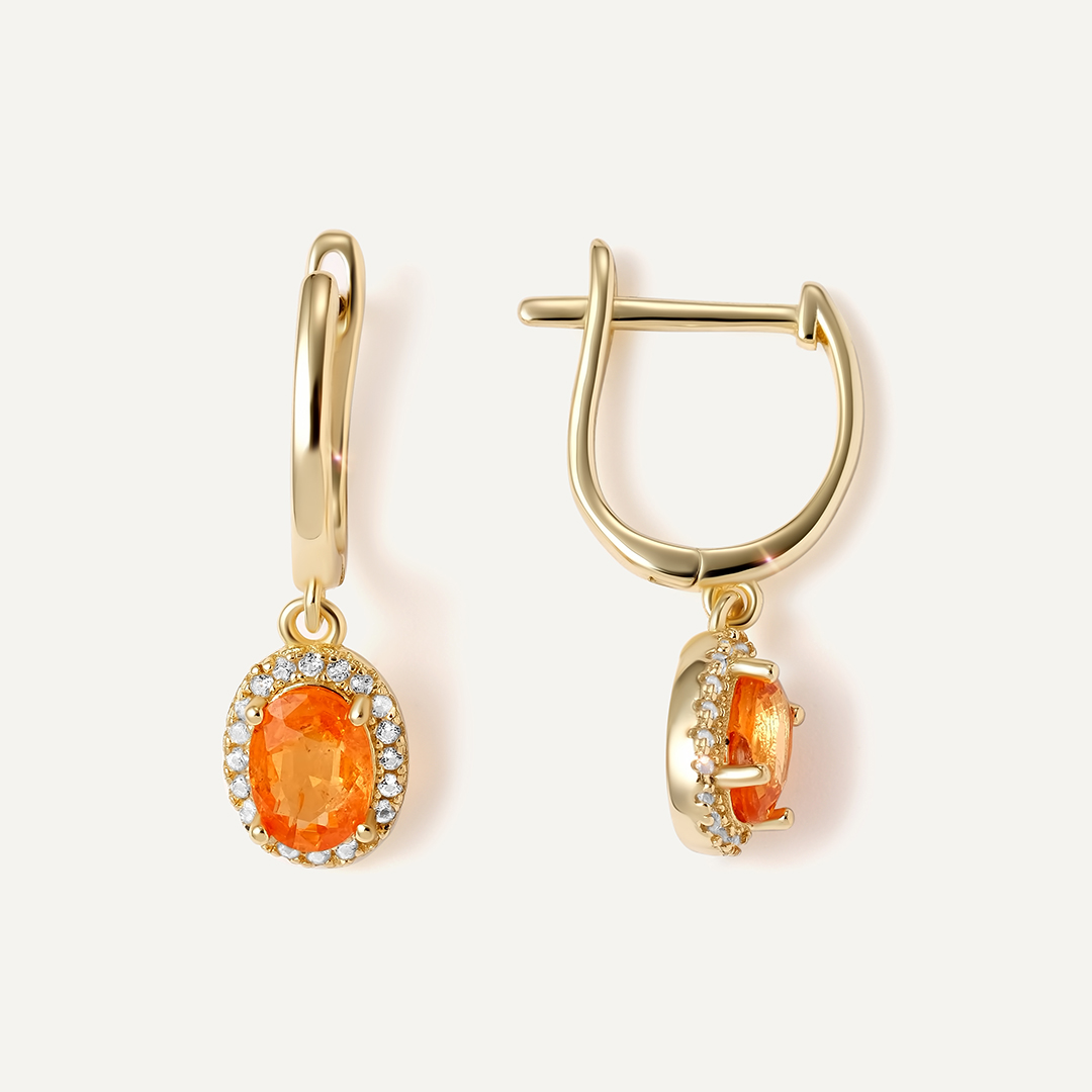 Серебряные серьги с вульфенитами