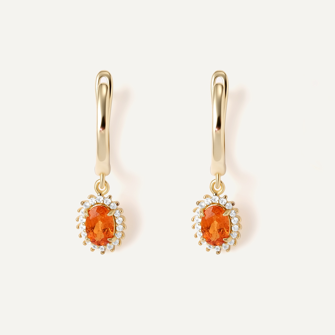 Серебряные серьги с вульфенитами