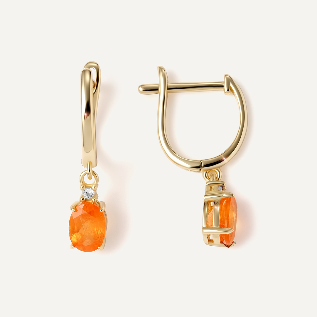 Серебряные серьги с вульфенитами