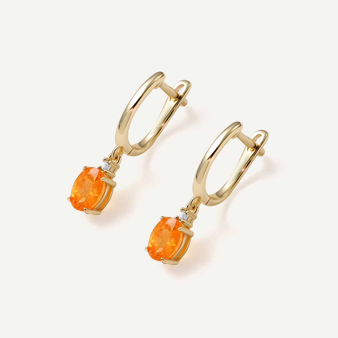 Серебряные серьги с вульфенитами