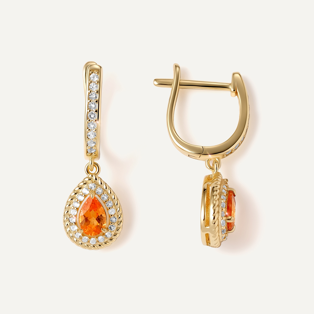 Серебряные серьги с вульфенитами