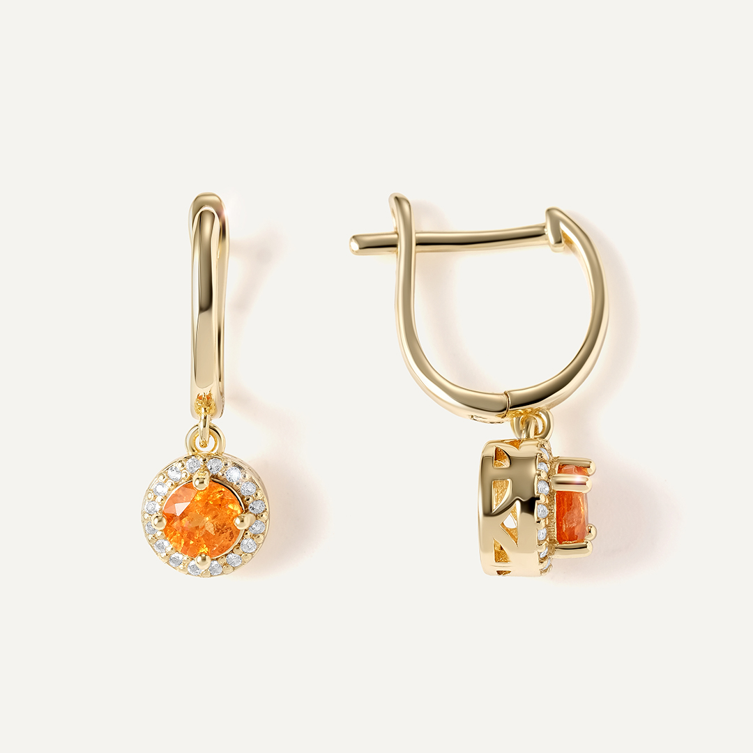 Серебряные серьги с вульфенитами