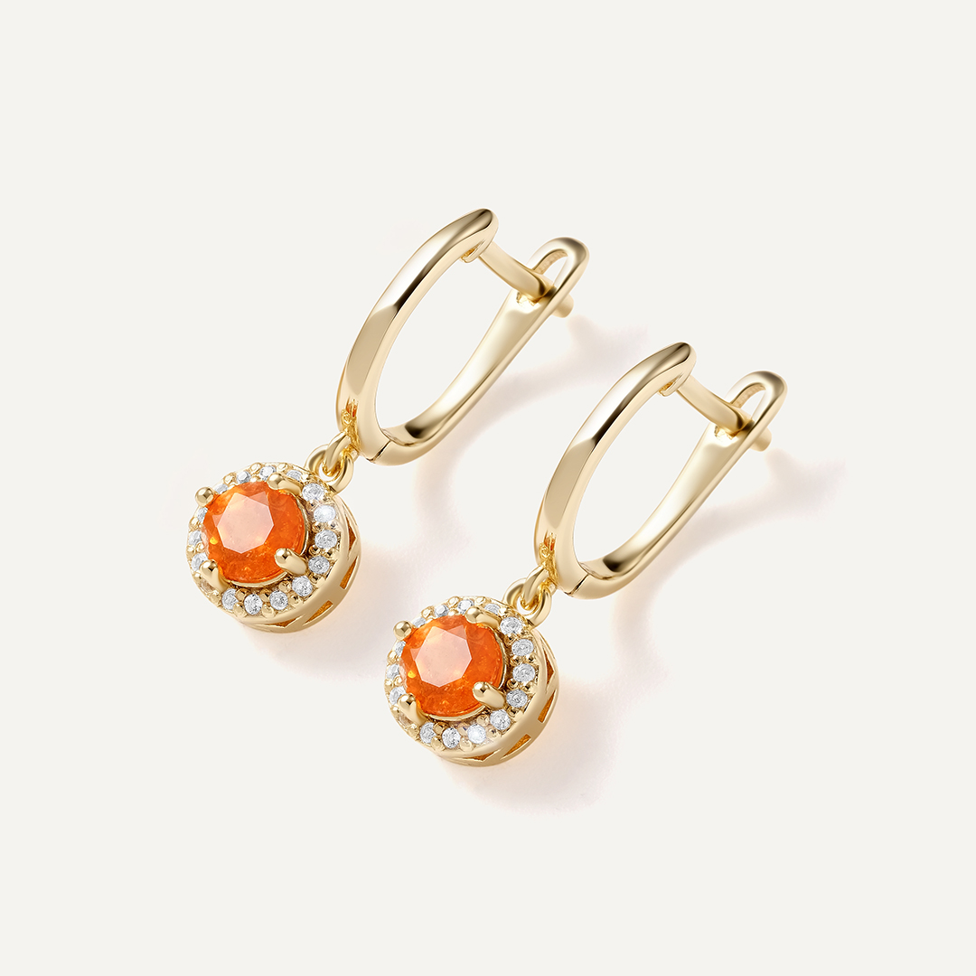 Серебряные серьги с вульфенитами