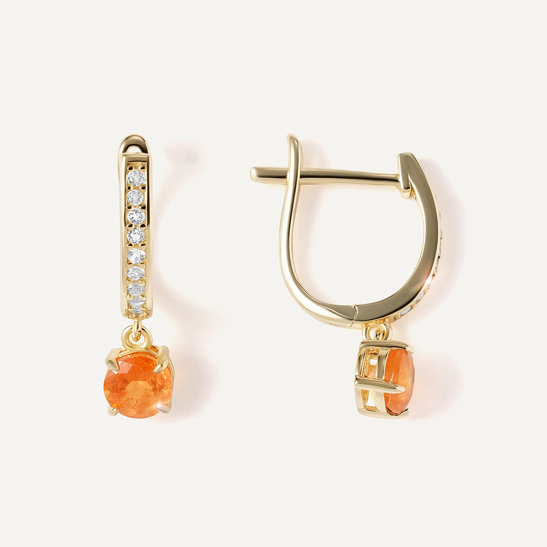 Серебряные серьги с вульфенитами