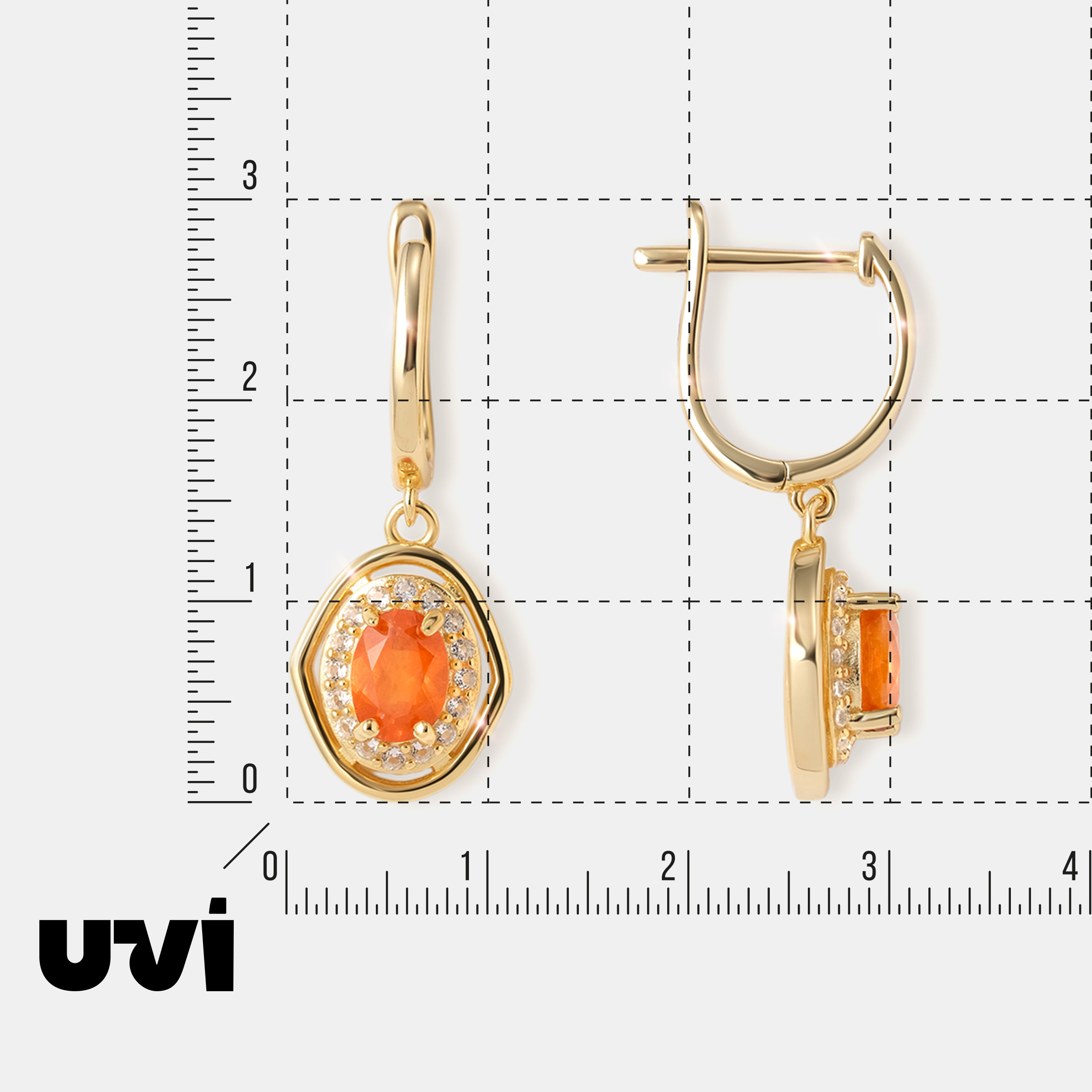 Серебряные серьги с вульфенитами