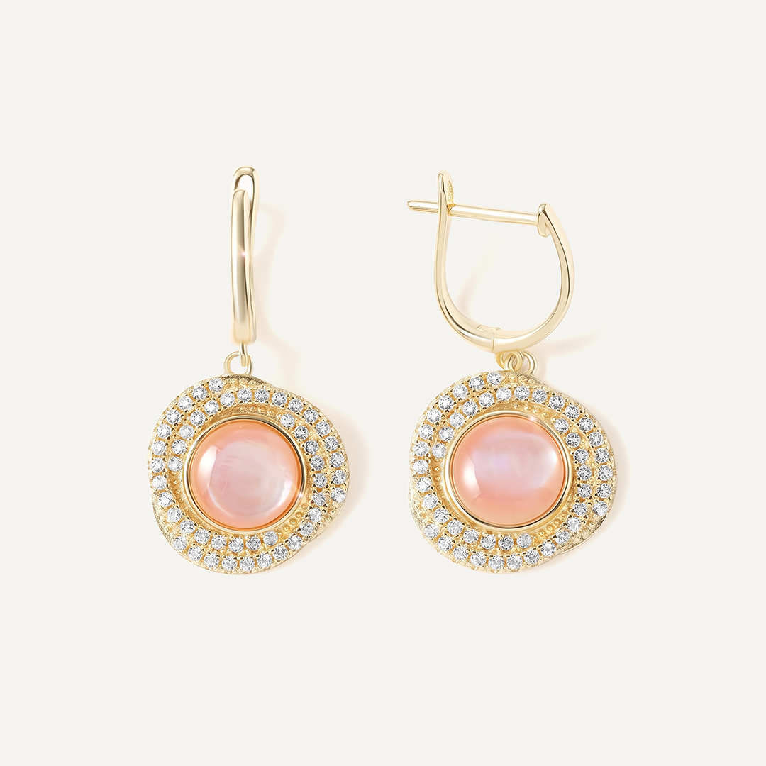 Серебряные серьги с перламутром