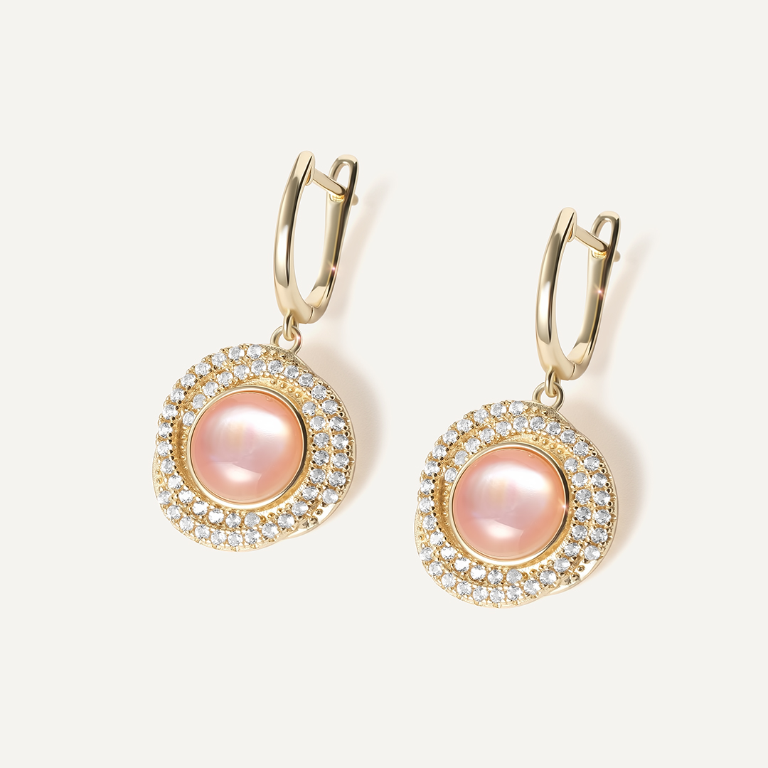 Серебряные серьги с перламутром