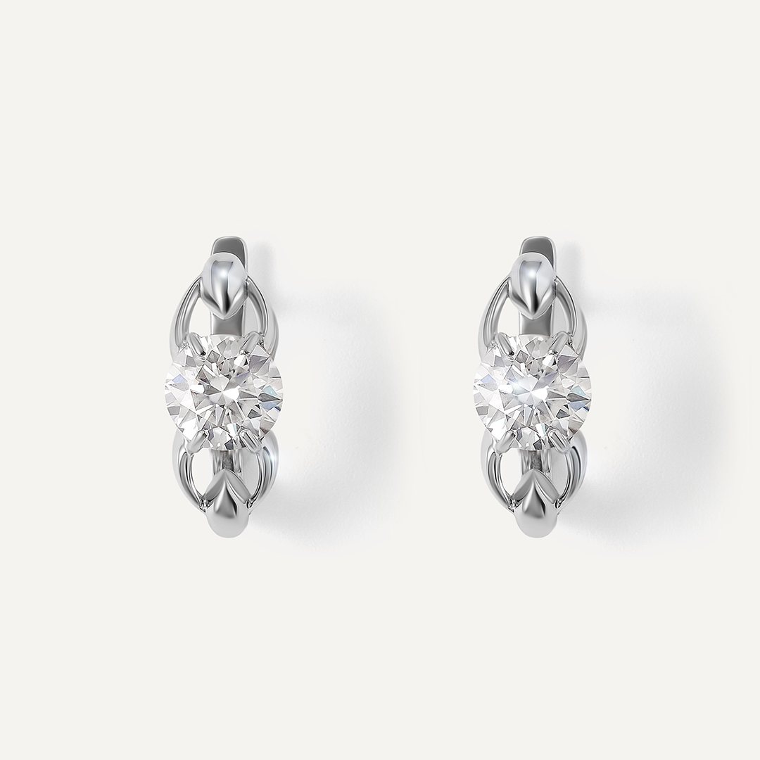 Серебряные серьги с муассанитами