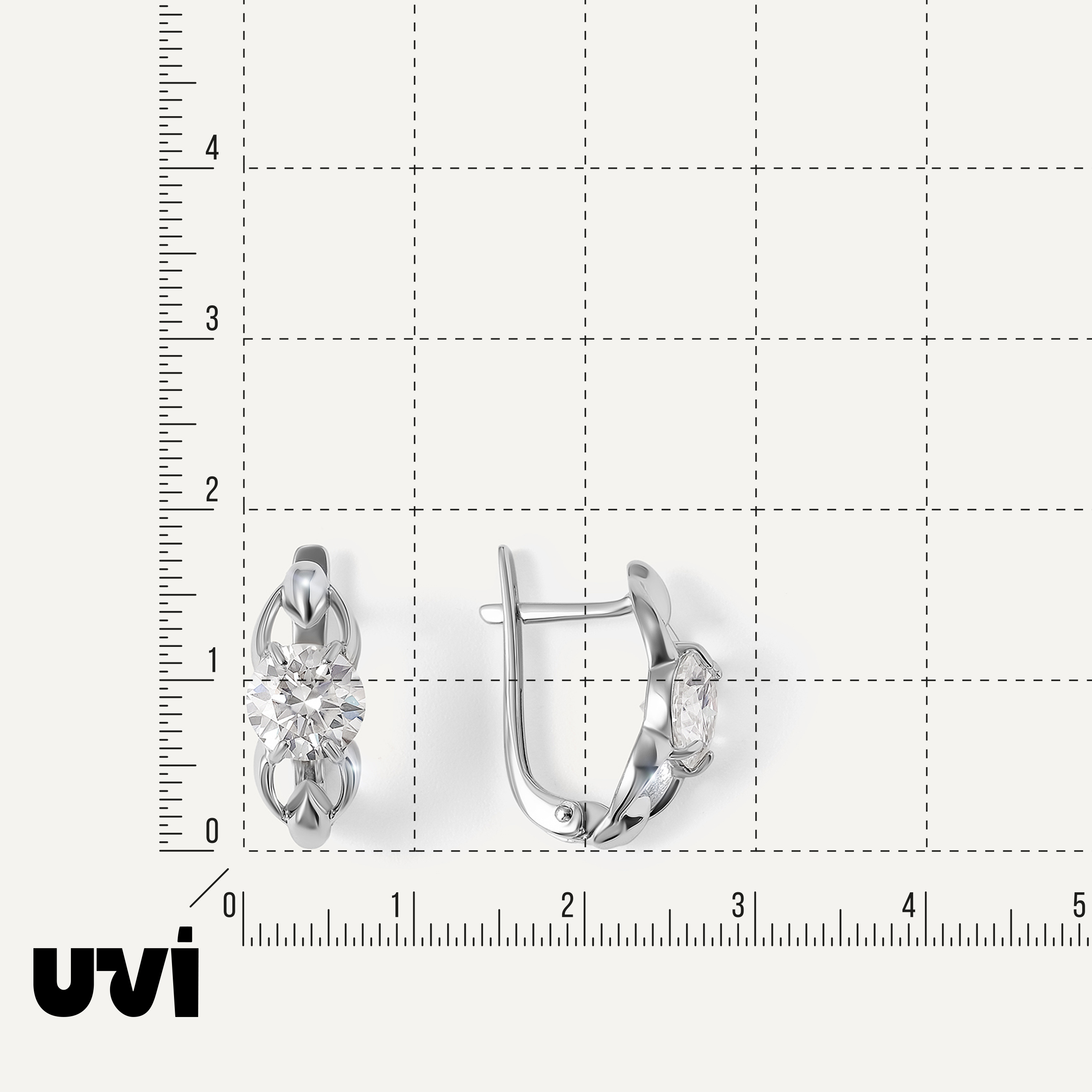 Серебряные серьги с муассанитами