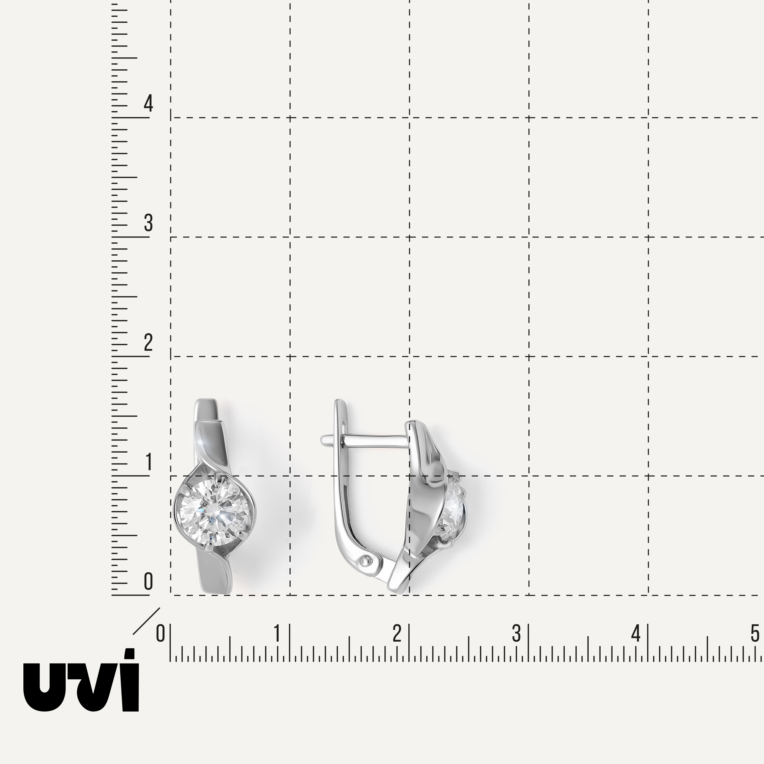 Серебряные серьги с муассанитами