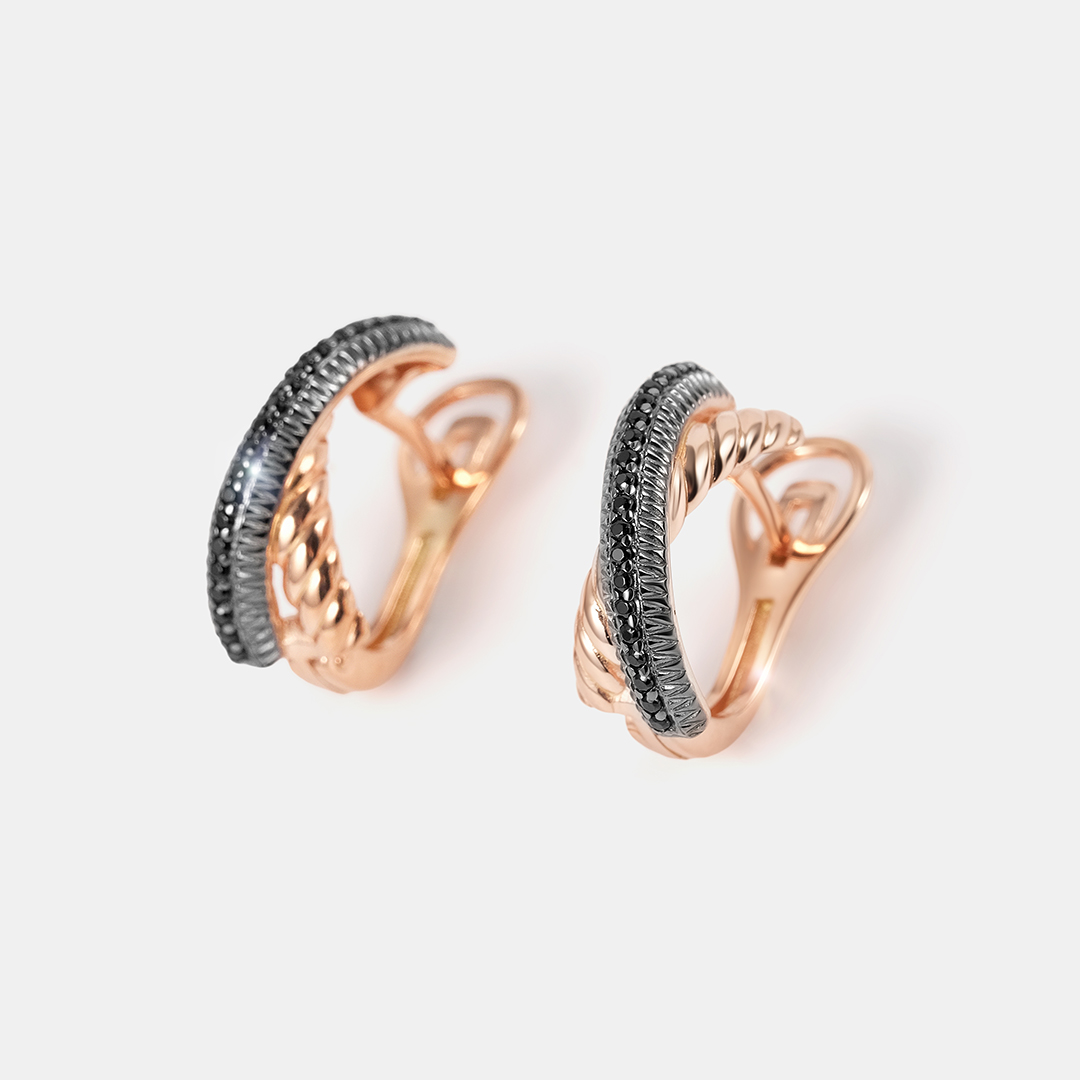 Серебряные серьги со шпинелью